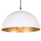 Sigmund Industrial Loft White Steel Gold Interior Pendant - Small