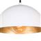 Sigmund Industrial Loft White Steel Gold Interior Pendant - Small