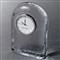 Simon Pearce Barre Glass Modern Clear Glass Round Table Clock