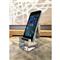 Simon Pearce Woodbury Modern Clear Glass Phone/Tablet Holder - Small