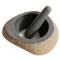 Emily Industrial Loft Brown Riverstone Mortar and Pestle