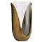 Sonia Modern Classic Antique Brass Glass Vases - Set of 2