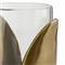 Sonia Modern Classic Antique Brass Glass Vases - Set of 2
