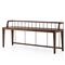 Enola Rustic Lodge Brown Solid Mango Wood Grey Iron Bench