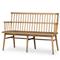 Penny Rustic Lodge Brown Oak Wood Bench