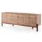 Rissa Mid Century Modern Brown Acacia Wood Media Console