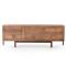 Rissa Mid Century Modern Brown Acacia Wood Media Console