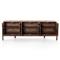 Rissa Mid Century Modern Brown Acacia Wood Media Console
