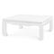 Bethany Vanilla Lacquered Linen Chow Feet Square Coffee Table