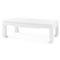 Bethany Vanilla Lacquered Linen Chow Feet Square Coffee Table