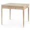 Bertram Coastal Bleached Sand Oak Brass Accent Game Table