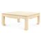 Bethany Coastal Natural Twill Fabric Chow Feet Square Coffee Table