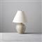 Simon Pearce Belmont Modern Empire Shade Crackle White Pottery Table Lamp