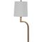 Hawthorne Modern Classic White Linen Antique Brass Iron Floor Lamp
