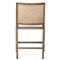 Annette Coastal Beach White Performance Natural Woven Cane Brown Wood Arm Counter Stool