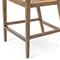 Annette Coastal Beach White Performance Natural Woven Cane Brown Wood Arm Counter Stool
