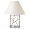 Simon Pearce Nantucket Coastal Beach Empire Shade Clear Glass Table Lamp - Small