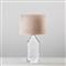 Simon Pearce Woodbury Modern Barrel Shade Clear Glass Table Lamp