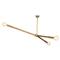 Talon Industrial Loft Natural Brass Steel Sputnik Chandelier