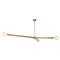 Talon Industrial Loft Natural Brass Steel Sputnik Chandelier
