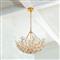 Cheshire Regency Crystal Flowers Shade Gold Metal Chandelier