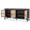 Corazon Global Bazaar Woven Natural Cane Black Wash Mango Wood Sideboard