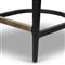 Tina Modern Cream Performance Upholstered Woven Cane Black Wood Counter Stool