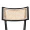 Tina Modern Cream Performance Upholstered Woven Cane Black Wood Counter Stool