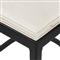 Tina Modern Cream Performance Upholstered Woven Cane Black Wood Counter Stool