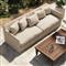Cassandra Modern Classic Beige Slipcovered Outdoor Sofa - 92&quot;W