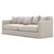 Cassandra Modern Classic Light Grey Slipcovered Outdoor Sofa - 92&quot;W