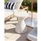 Serenity Industrial Loft Textured White Concrete Round Outdoor Pedestal End Table