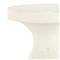 Serenity Industrial Loft Textured White Concrete Round Outdoor Pedestal End Table