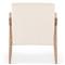 Jolie Modern Classic Cream Upholstered Brown Wood Living Room Arm Chair