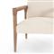 Jolie Modern Classic Cream Upholstered Brown Wood Living Room Arm Chair