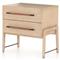 Matthew Modern Classic Brown Wood 2 Drawer Nightstand