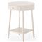 Tyra Hollywood Regency White Wood 1 Drawer Nightstand
