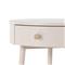 Tyra Hollywood Regency White Wood 1 Drawer Nightstand