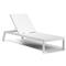 Jace Industrial White Sling Outdoor Chaise Lounge