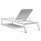 Jace Industrial White Sling Outdoor Chaise Lounge