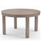 Ezra Modern Taupe Grey Aluminum Round Outdoor Dining Table - 50&quot;W