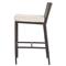 Aurora Mid Century Ash Cushion Graphite Aluminum Outdoor Counter Stool