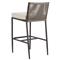 Aurora Mid Century Ash Cushion Graphite Aluminum Outdoor Counter Stool