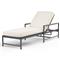 Aurora Mid Century Grey Aluminum Sunbrella Outdoor Chaise Lounge
