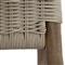 Amina Coastal Natural Teak Grey Woven High Back Outdoor Lounge Chair