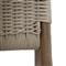 Amina Coastal Natural Teak Grey Woven Wicker Outdoor Accent Chair