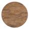 Jacob Rustic Lodge Washed Wood Round Drum Coffee Table - Small
