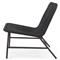 Ruben Coastal Beach Dark Grey Rope Black Aluminum Outdoor Lounge Side Chair