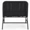 Ruben Coastal Beach Dark Grey Rope Black Aluminum Outdoor Lounge Side Chair