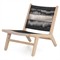 Liana Coastal Beach Teak Wood Dark Grey Woven Rope Cushion Outdoor Lounge Chair